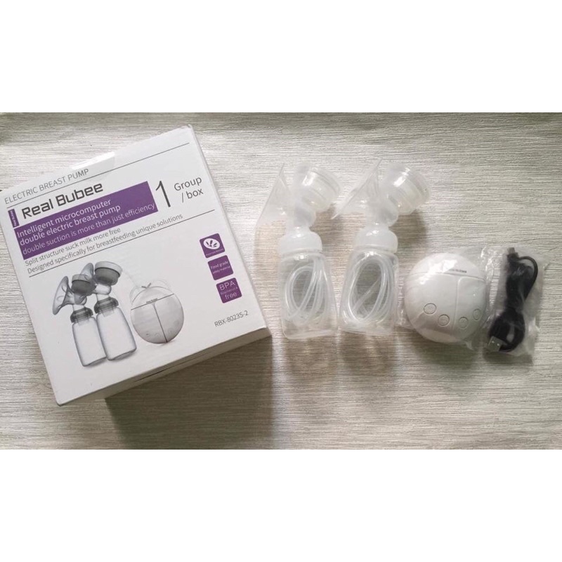 Máy hút sữa điện đôi Real Bubee có tính năng massa và điều chỉnh áp lực tiện dụng