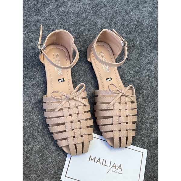 Sandal rọ nơ MAILIAA da mềm đi êm chân