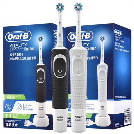 [ Hàng chính hãng ] Bàn chải điện đánh răng tự động Oral B D100 làm sạch răng, hạn chế viêm nướu