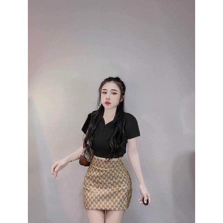 N.T BIGSIZE Set áo thun cổ trụ