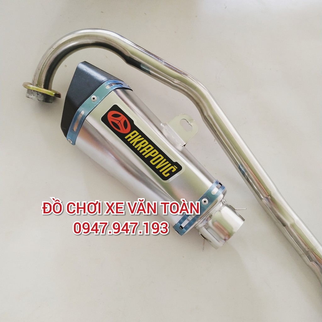 Pô Akrapovic bạc độ Exciter 135 - Pô Ex136