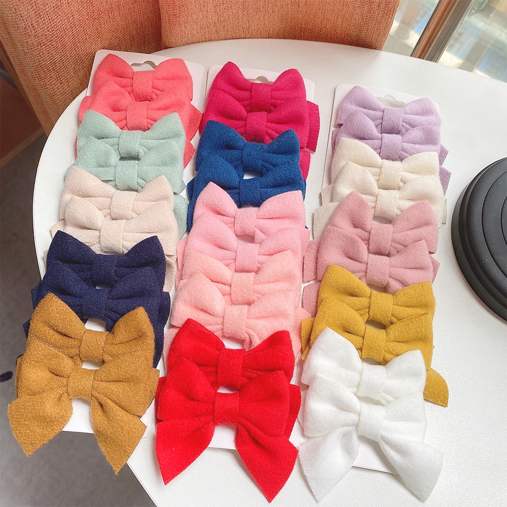 KIDSBOWS Set 10 Kẹp Tóc Hình Nơ Nhiều Màu Dễ Thương Cho Bé Gái