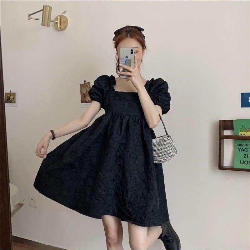 Váy BBD Tay Bồng Buộc Nơ Sau