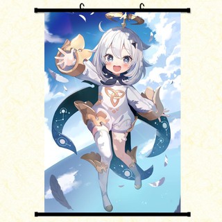 Poster vải anime Paimon 30x45 - Genshin Impact tranh vải