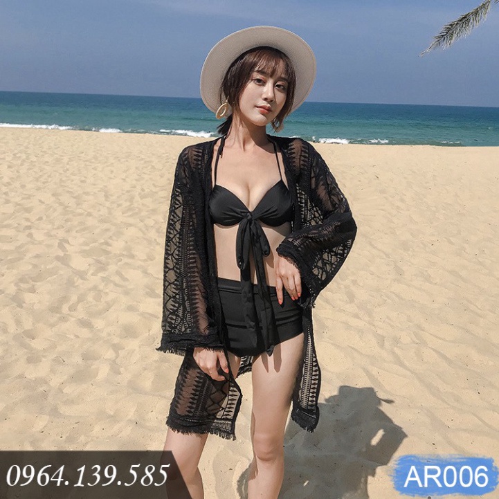 Áo choàng ren đi biển cao cấp, chất ren đẹp, mềm mại, họa tiết sang trọng ấn tượng, khoác ngoài bikini, bra | AR006 - HÀ | BigBuy360 - bigbuy360.vn
