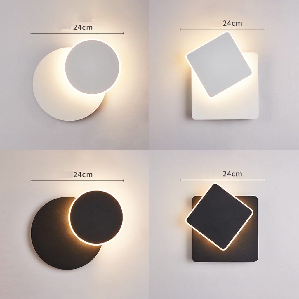 Đèn Gắn Tường Trang Trí Phòng Khách UPLED Hợp Kim Cao Cấp Xoay Tròn