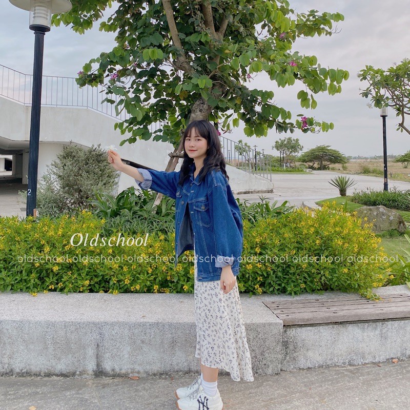 CHÂN VÁY HOA ULZZANG CẠP CHUN (ảnh thật/sẵn)