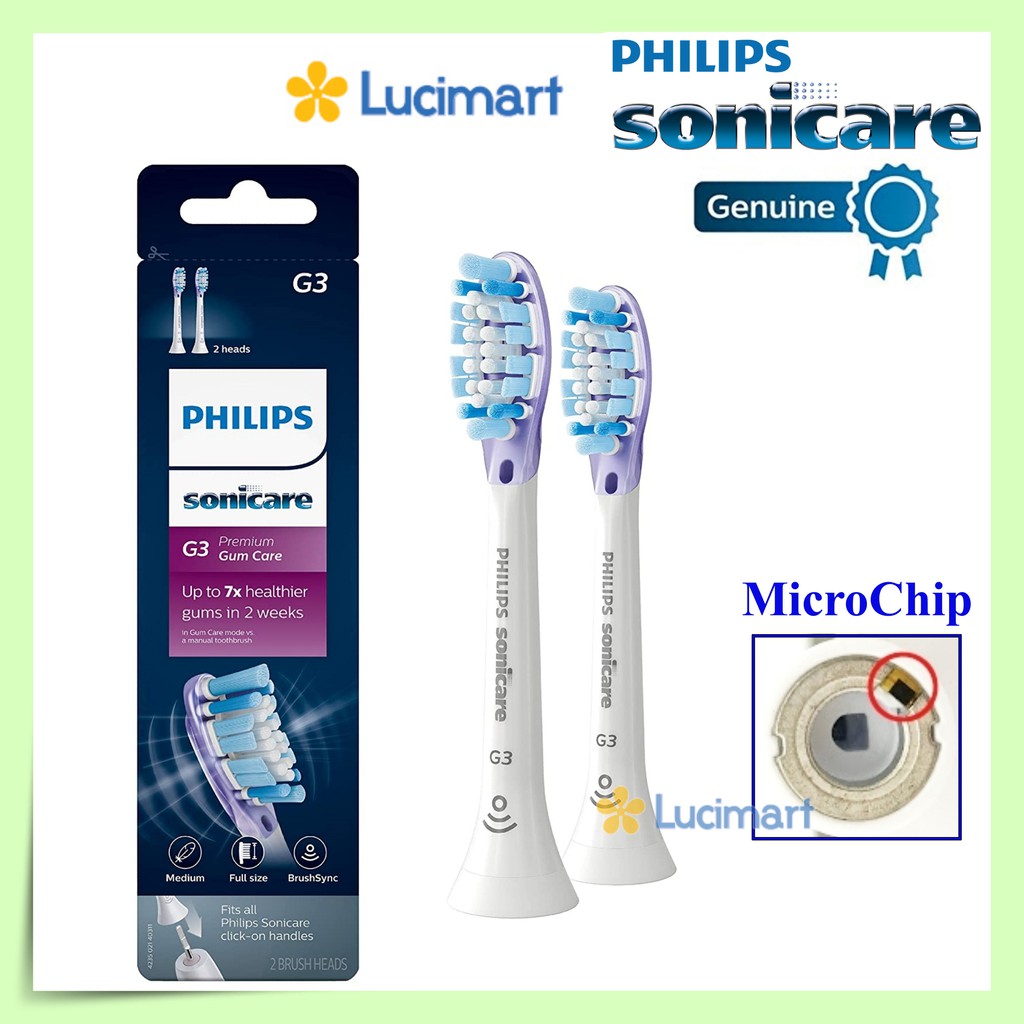 Đầu bàn chải điện Philips Sonicare G3 Premium Gum Care [Hàng Đức]
