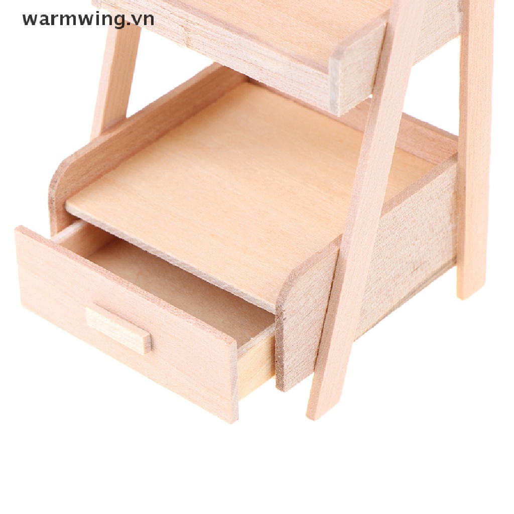 Kệ Gỗ Đứng Mini Để Chậu Hoa Trang Trí Nhà Búp Bê Tỉ Lệ 1: 12