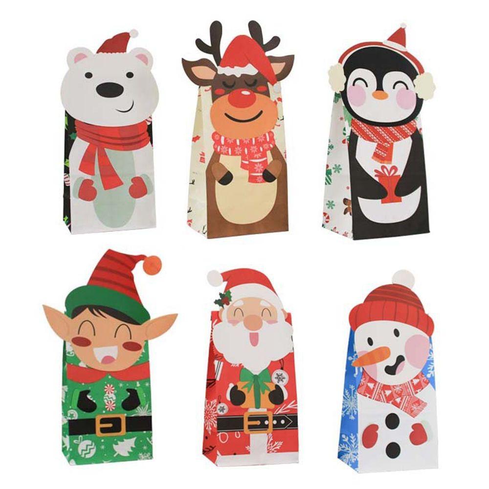 Túi Đựng Thức Ăn Hình Ông Già Noel Trang Trí Giáng Sinh