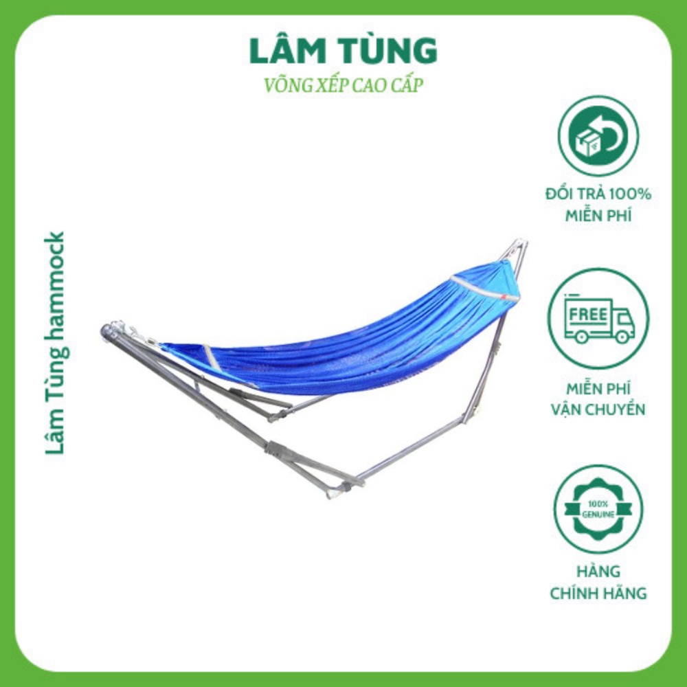 Combo Khung võng xếp sơn tĩnh điện ống phi 32 (bao gồm 01 khung + 01 lưới võng)