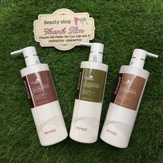 Combo phục hồi 3 bước gội xả keratin KARSEELL MACA siêu mềm mượt 500mlx3 | New 2024 |