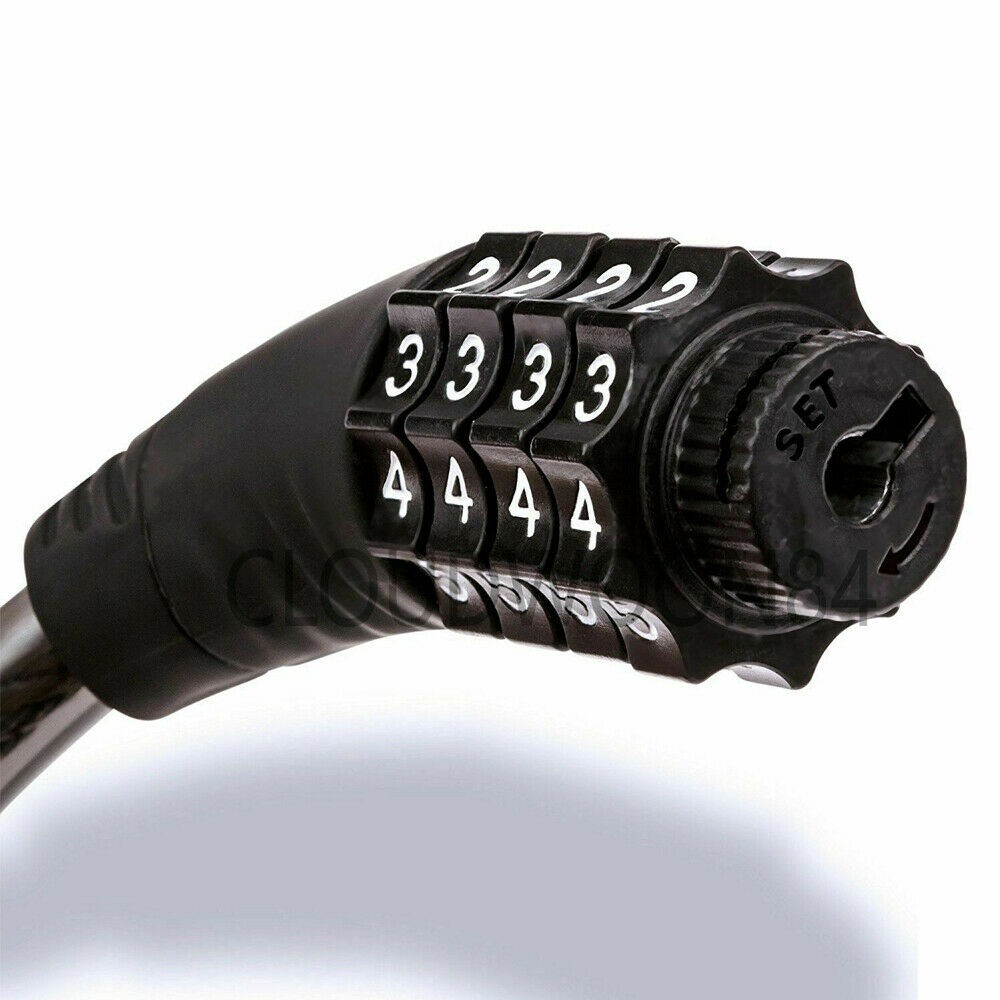 Ổ khóa xe đạp bằng thép chịu lực cao kết hợp mật khẩu 4 chữ số có thể đặt lại