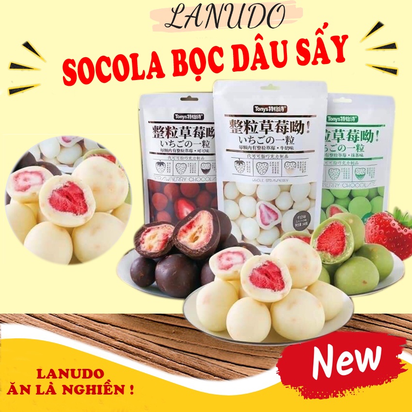 SOCOLA BỌC DÂU TÂY SẤY ❤️ Ăn vặt siêu hót