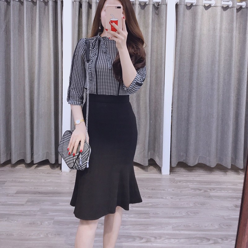 Chân váy nữ đuôi cá cạp cao dáng dài có lớp lót form công sở cao cấp mặc tôn dáng | BigBuy360 - bigbuy360.vn