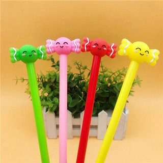 Bút kẹo tròn in hình mặt bút mực bút hoạt hình bút dễ thương bút kute viết gel