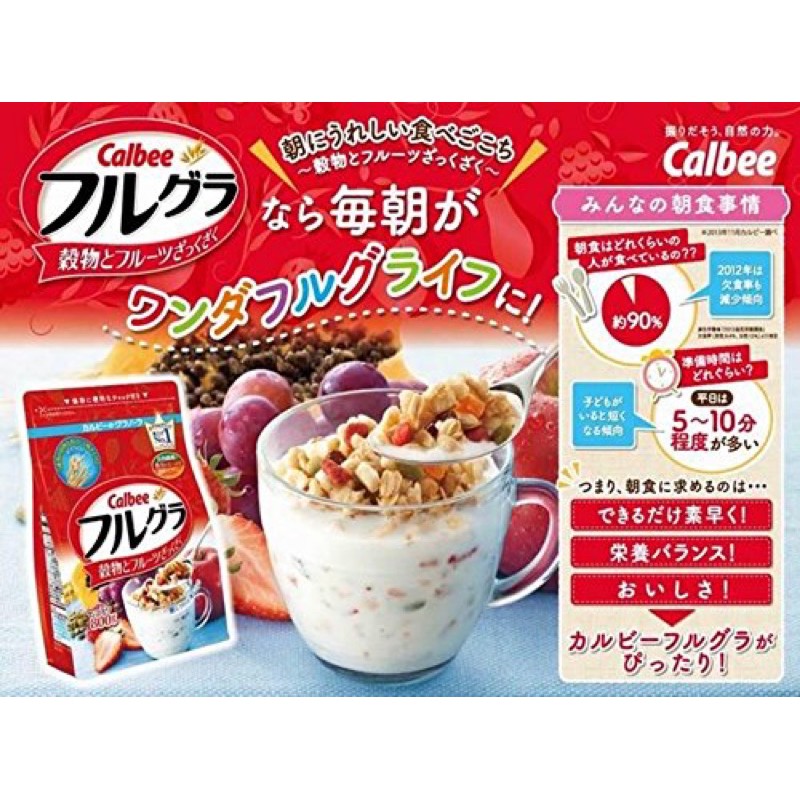Bánh ngũ cốc sấy khô Calbee Nhật Bản giải pháp ăn sáng không béo