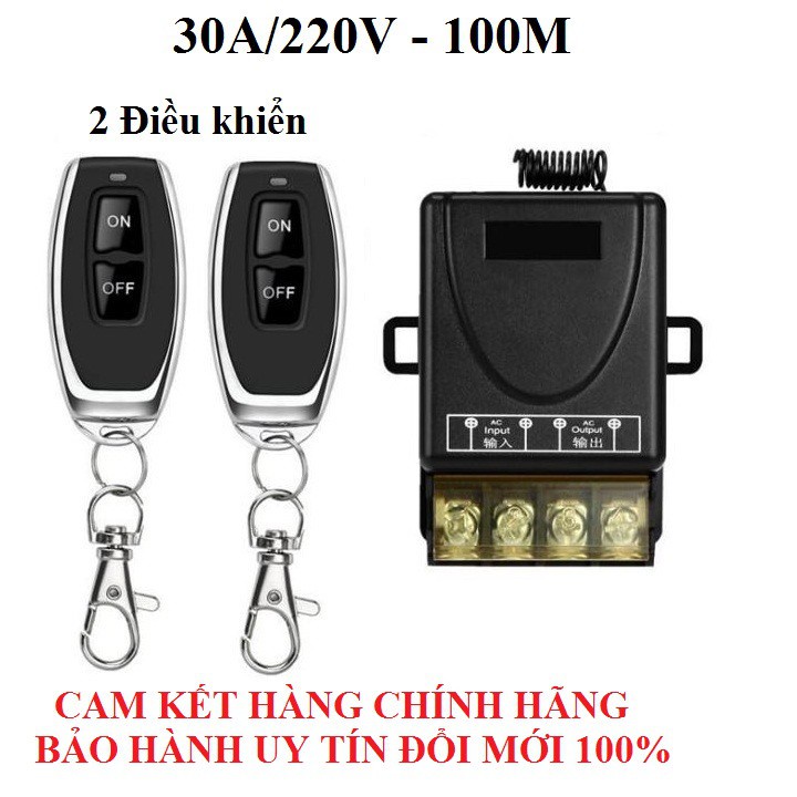 Công tắc điều khiển từ xa 100M bật tắt máy bơm, động cơ công suất lớn 30A/220V