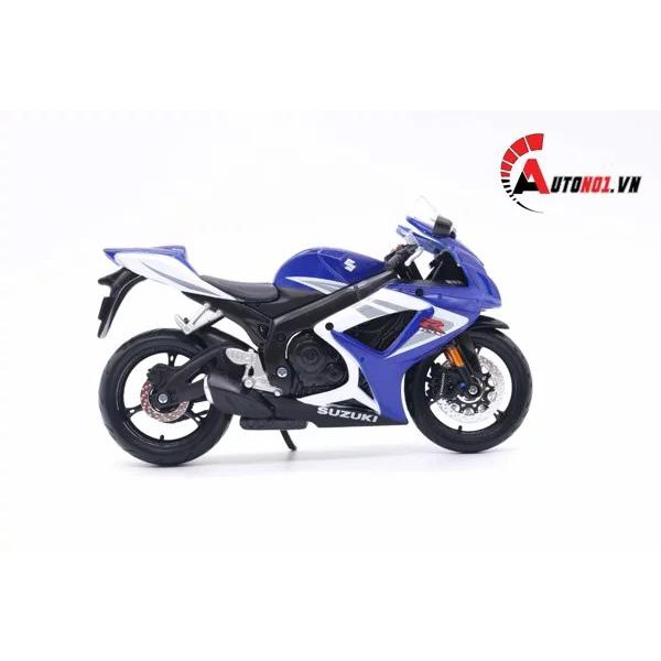 MÔ HÌNH XE SUZUKI GSX R750 BLUE WHITE 1:12 MAISTO