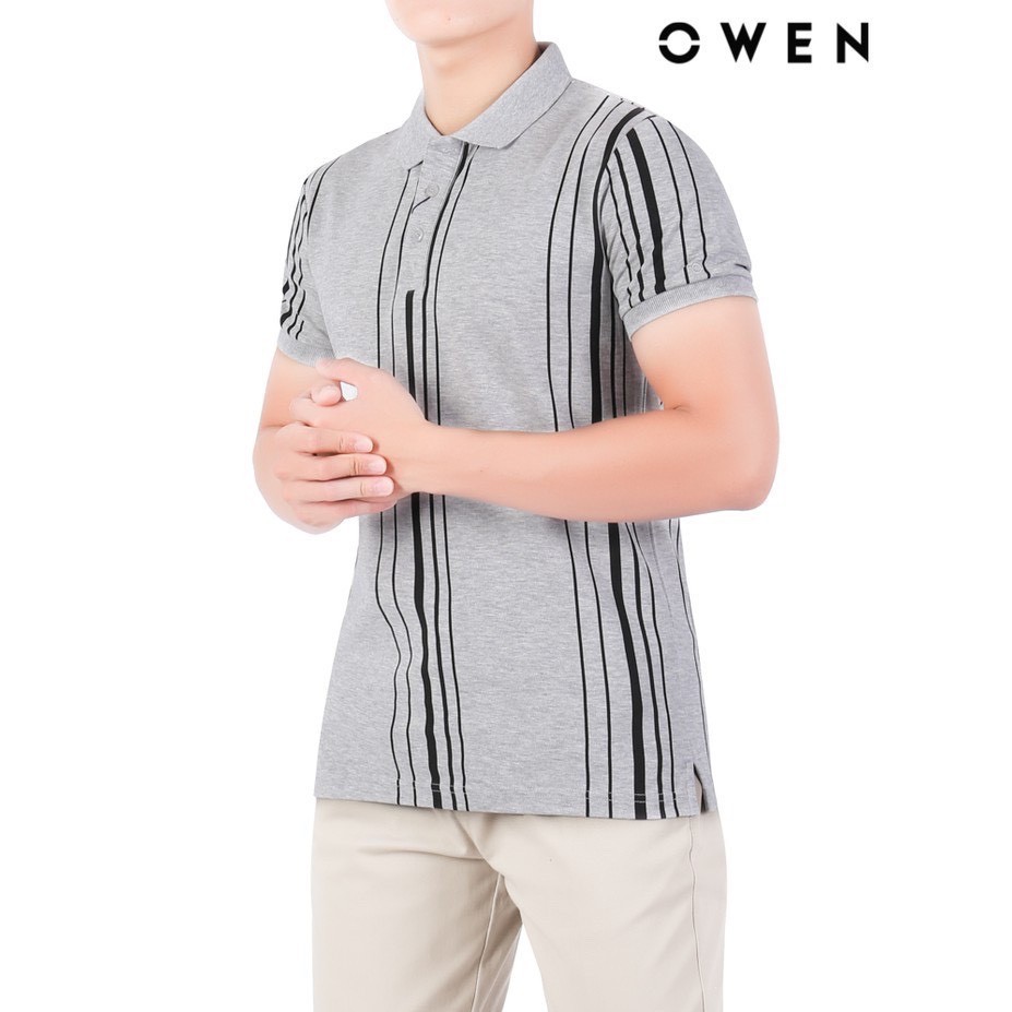 Áo polo ngắn tay OWEN Bodyfit Xám - APV21840