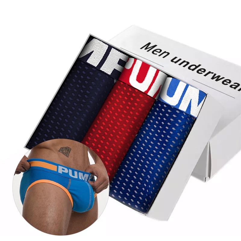 Set 3 Quần Lót Cotton Nhanh Khô Quyến Rũ Cho Nam Gay (3)H117