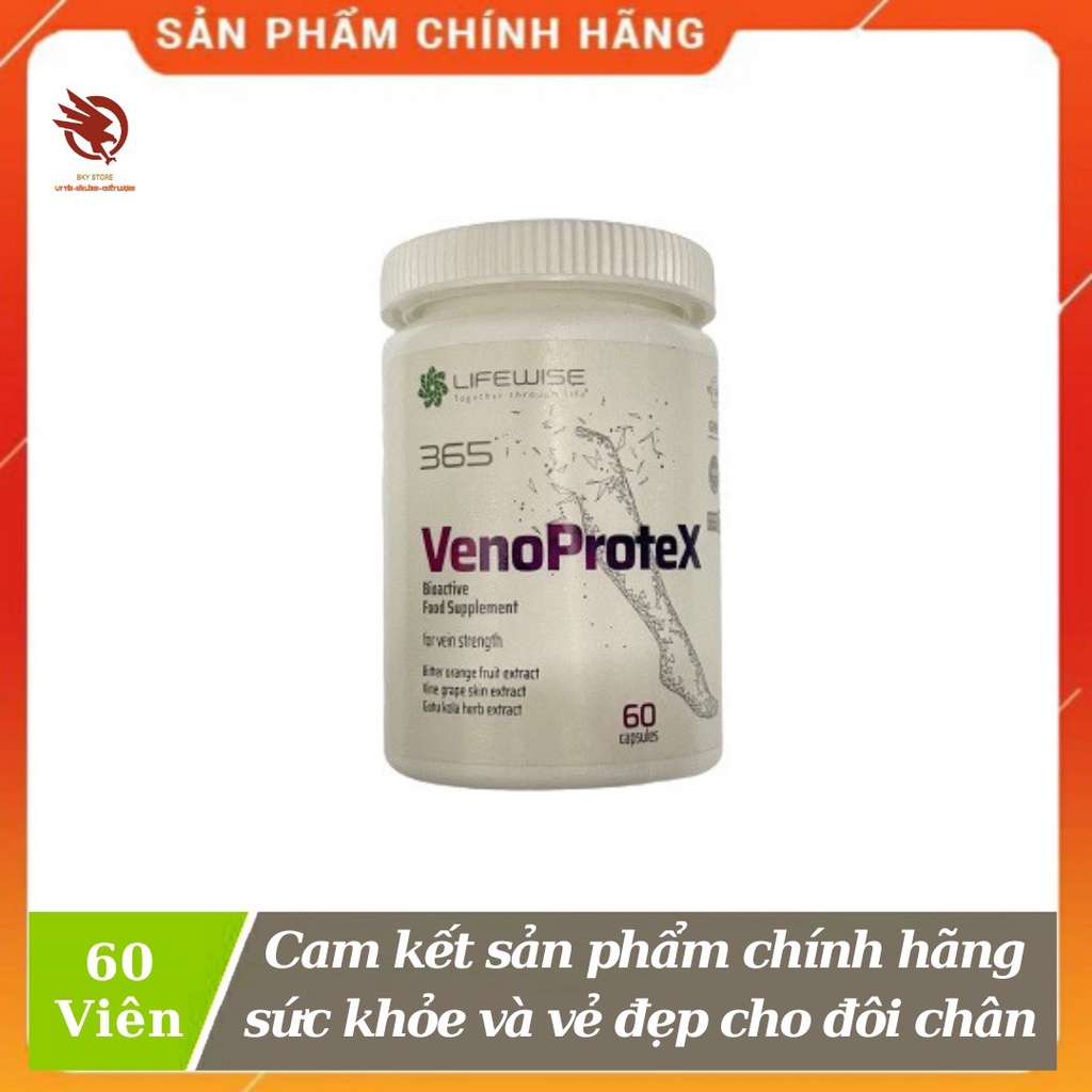 [ CHÍNH HÃNG ] - LifeWise #365 Venoprotex, hỗ trợ cải thiện tình trạng suy giãn tĩnh mạch - Chai 60 viên
