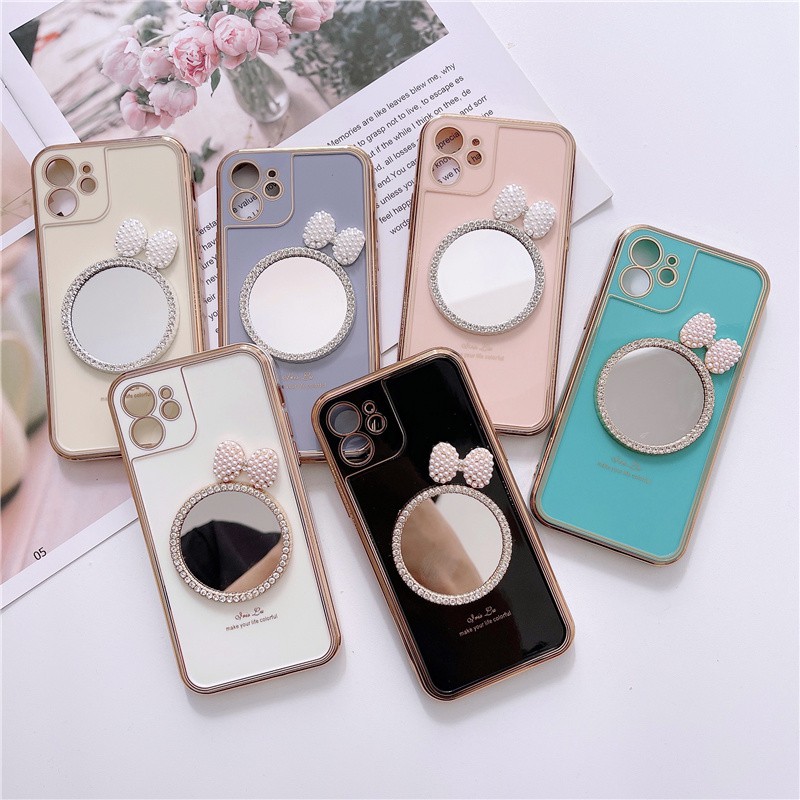 Ốp Lưng Tráng Gương Thời Trang Cho Iphone 11 Pro Max / Iphone12 / Iphone X / Iphone 7 Plus / Iphone 8 / Iphone 6