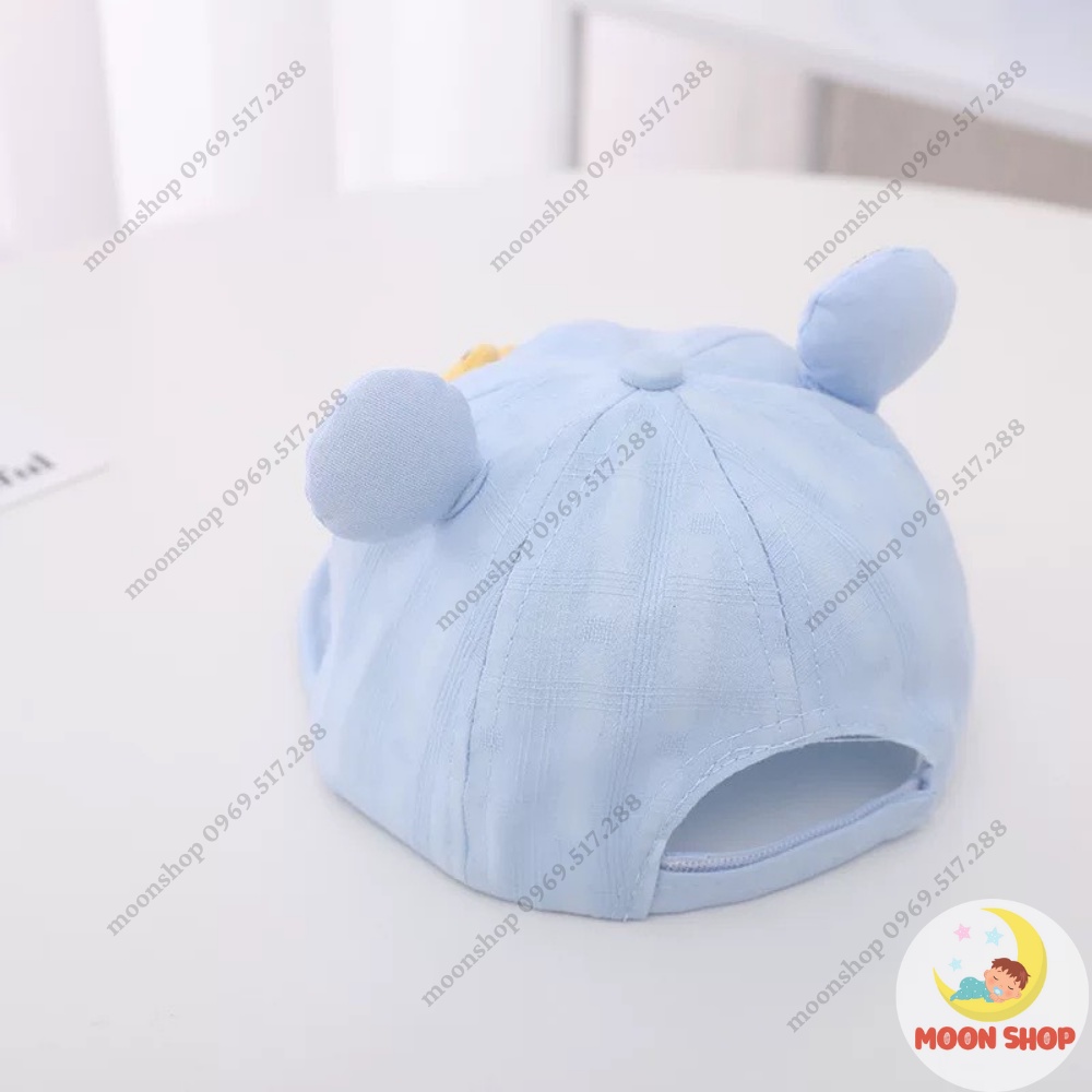Mũ Lưỡi Trai Thêu Hình Gấu Đáng Yêu Cho Bé Từ 6 Tháng Đến 2 Tuổi Vòng Đầu 48 - 50cm
