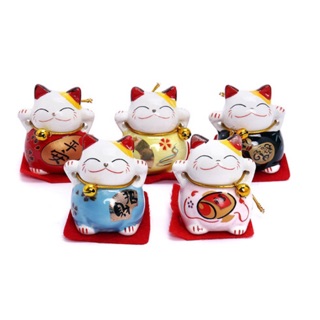 Bộ tượng 5 chú mèo Maneko Neko may mắn