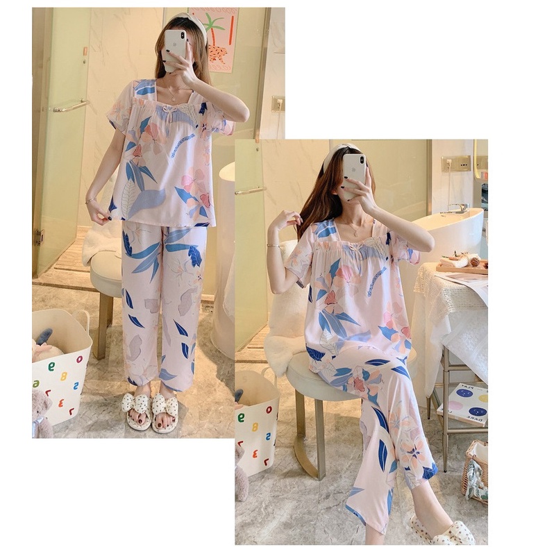 Bộ Lanh Mát Mặc hè SAQ283 Không Mặc Bầu