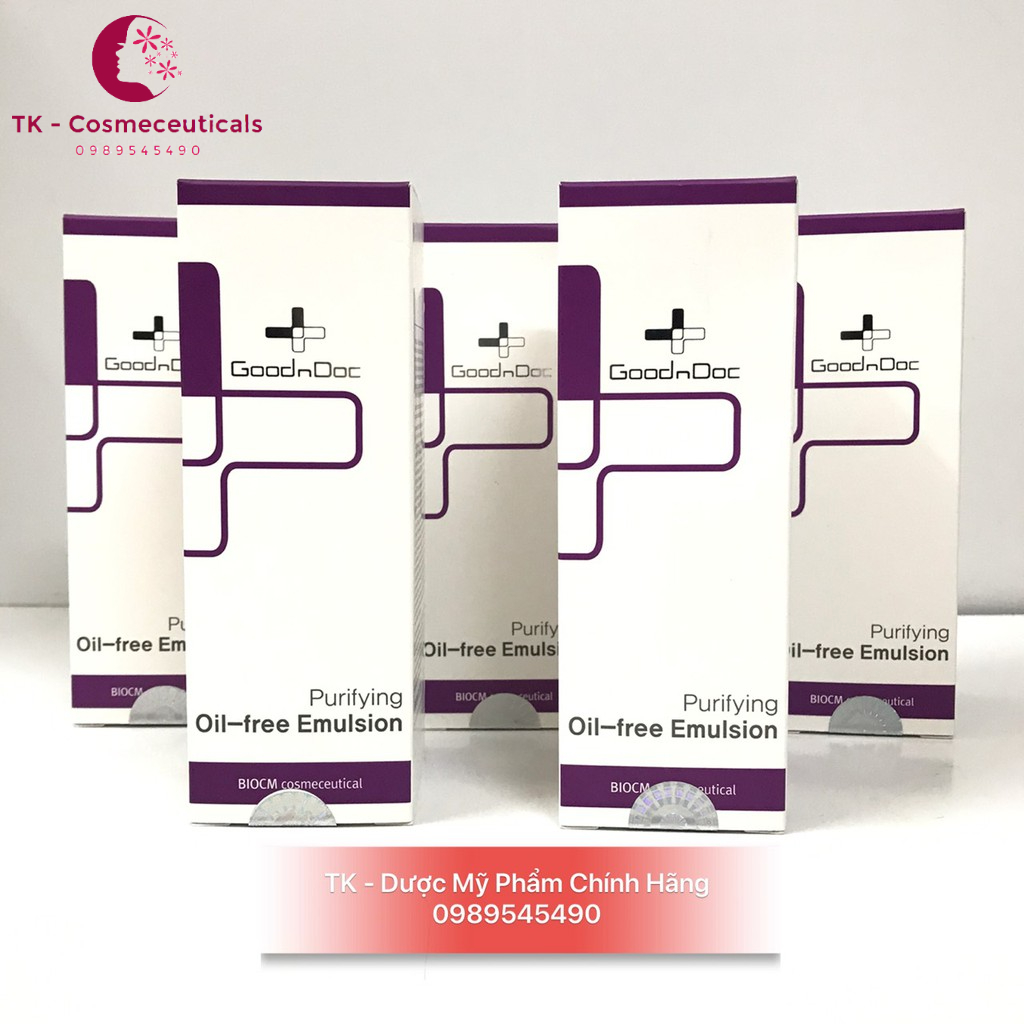 GoodnDoc Purifying Oil Free Emulsion, Tinh Chất Dưỡng Trắng Làm Sáng Da Giảm Vết Nhăn, Mờ Thâm Nám, Dưỡng Ẩm - 120ml