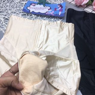 Quần ghen bụng cạp cao lụa mềm kéo khóa nâng mông