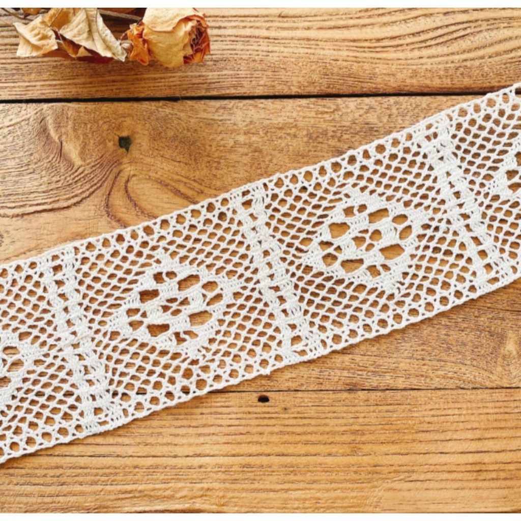 8 mẫu ren cotton ren trang trí ren sợi vintage