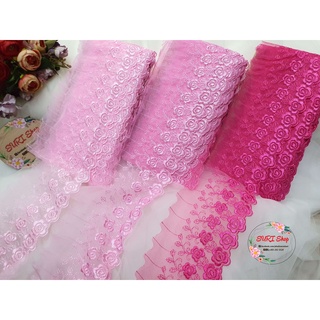 REN LƯỚI THÊU HOA 10cm - Cuộn dài 13.5m