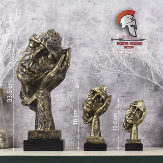 Tượng decor không nghe trang trí nhà cửa tạo hình độc đáo ấn tượng