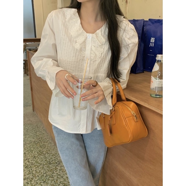 Áo babydoll  cổ tim