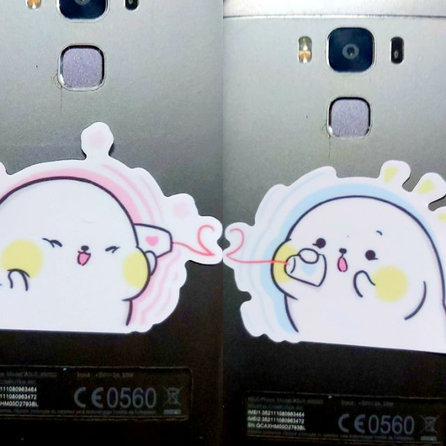 Tem Sticker Decal Coulpe Cute Dán Điện Thoại, Nón