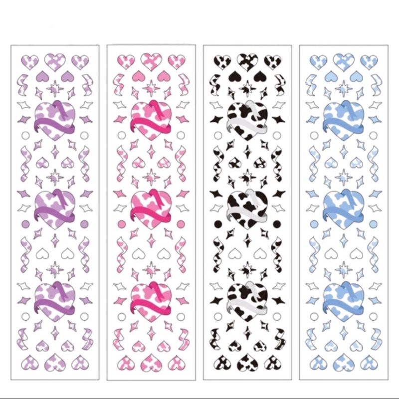 Sticker Trái Tim Tan Chảy Hologram Lấp Lánh - Hình Dán Trang Trí Toploader Phong Cách Hàn Quốc