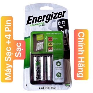 Bộ Máy Sạc Pin AA- AAA ENERGIZER + 4 Viên Pin Sạc AA 2000 mAh