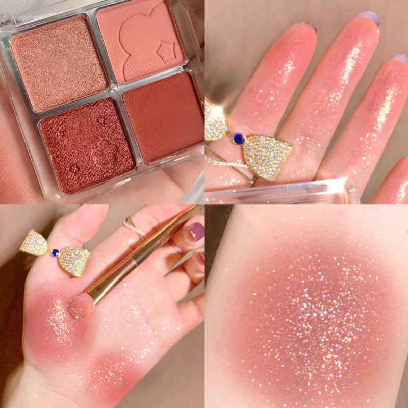 [Hàng mới về] Bảng phấn mắt 4 màu ánh kim long lanh