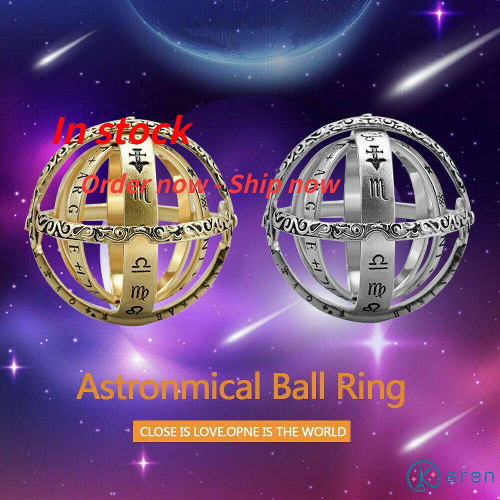 Nhẫn Hình Quả Bóng Thiên Văn Học Thời Trang Dành Cho Cặp Đôi
