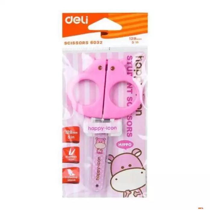 Kéo Thủ Công Học Sinh Có Nắp Đậy 5 Inch DELI | E6032
