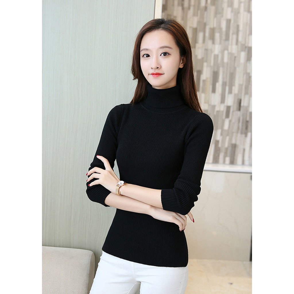 [SIÊU RẺ] Áo Len Cao Cổ Nữ freesize 2019 | BigBuy360 - bigbuy360.vn