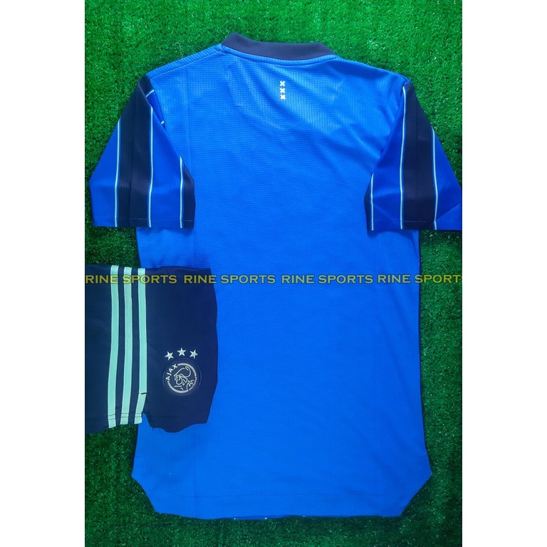 Bộ áo bóng đá ajax xanh đen Super player bodyfix Thailand mùa giải 2021-2022 chuẩn thi đấu 100%