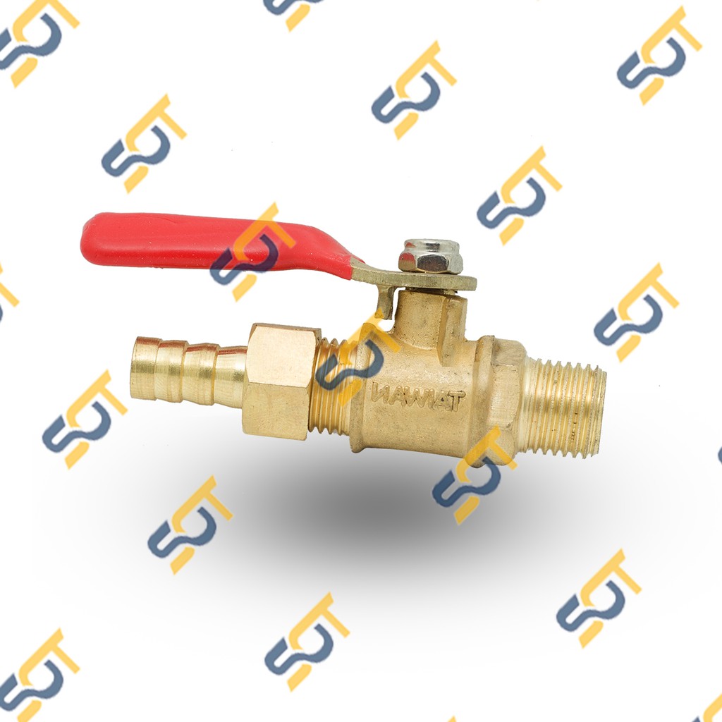 Van Hơi, van Khóa đồng hai đầu ren ngoài 1/4 13 ứng dụng van hơi lắp đồ hơi &amp; khí bình xịt chất lỏng Tặng nối ống