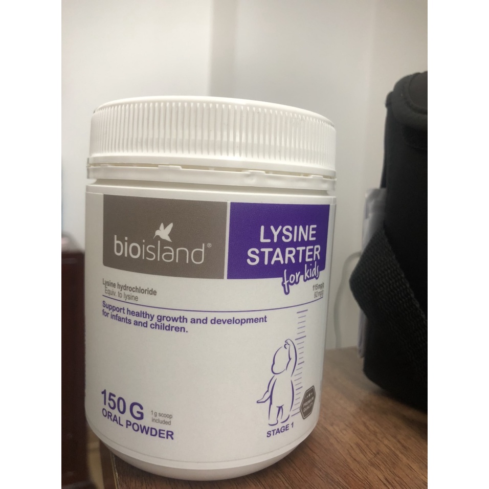 Bột tăng chiều cao Lysine Bio Island 150mg cho bé từ 7 tháng