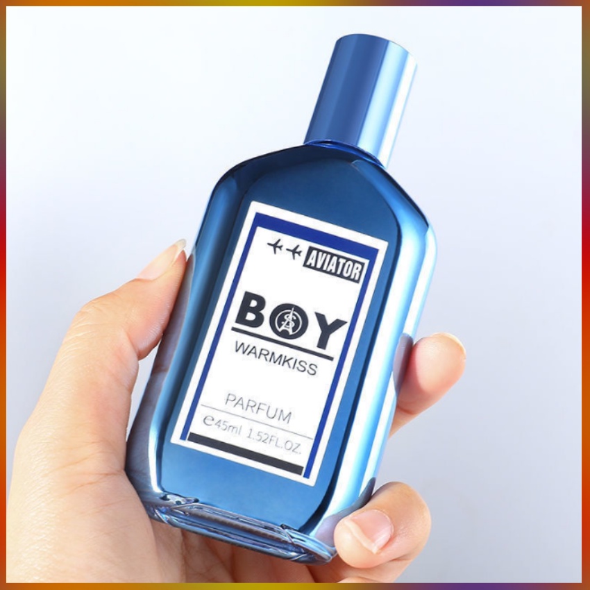 Nước Hoa Xịt Thơm Nam BoyWarmKiss 45ml/Chai Mầu Xanh Thơm Mát Nam Tính