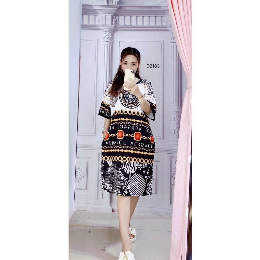 Đầm Suông 3D Big Size, Chất thun co giãn, thoáng mát -D2183
