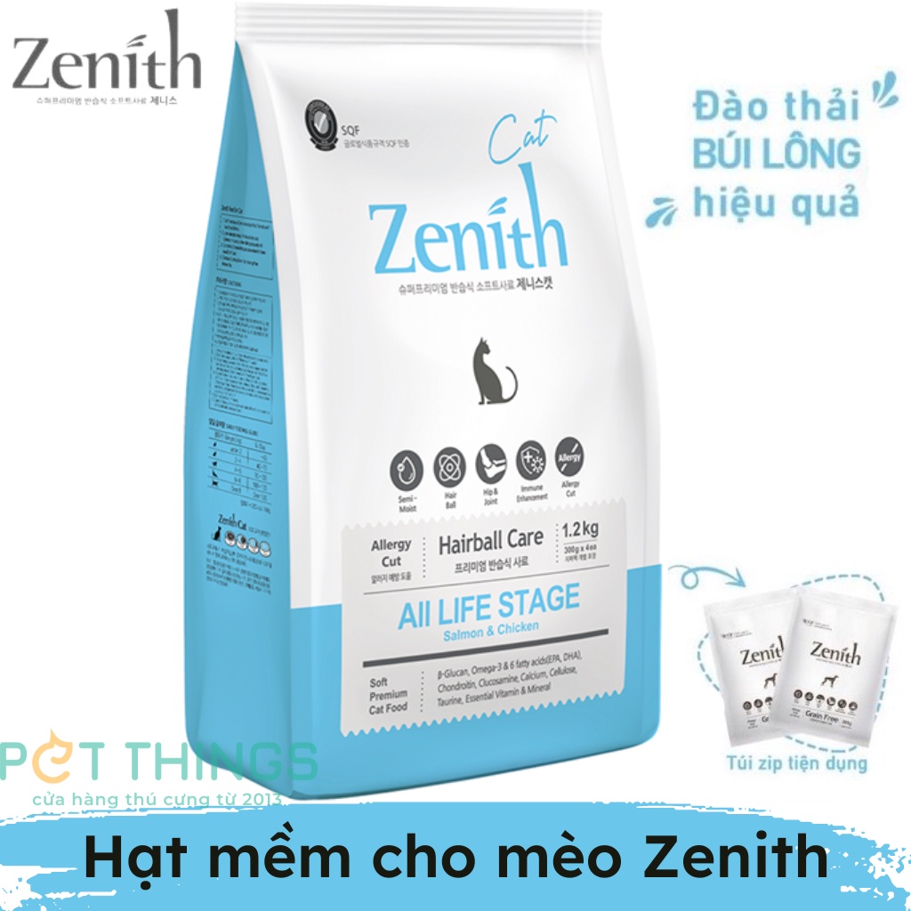 Hạt mềm Zenith cho mèo 1.2kg thức ăn bữa chính