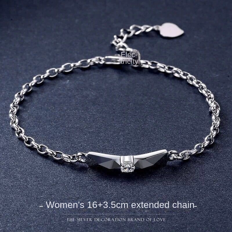 Vòng Tay Cặp Đính Đá Kim Cương Nhân Tạo Thời Trang Dành Cho Cặp Đôi